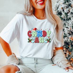 キャンディーケーンクリスマス女子Tシャツ Tシャツ