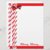 キャンディーケーンクリスマス文房具 (正面/裏面)