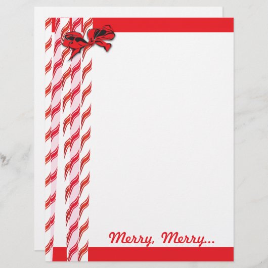 キャンディーケーンクリスマス文房具 (正面/裏面)