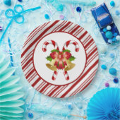 キャンディーケーンクリスマス紙プレート ペーパープレート (パーティー)