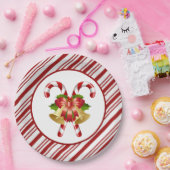 キャンディーケーンクリスマス紙プレート ペーパープレート (パーティー)