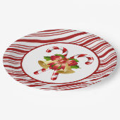 キャンディーケーンクリスマス紙プレート ペーパープレート (アングル)
