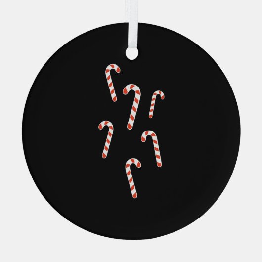 キャンディーケーンクリスマス ガラスオーナメント (裏面)