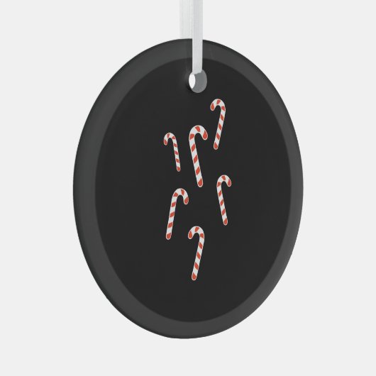 キャンディーケーンクリスマス ガラスオーナメント (正面右)