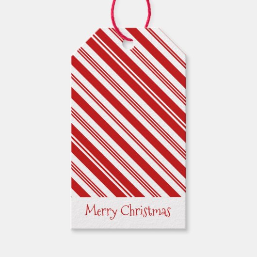 キャンディーケーンクリスマス ギフトタグ