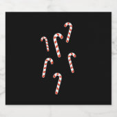 キャンディーケーンクリスマス スパークリングワインラベル (シングルラベル)