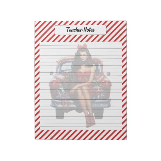 キャンディーケーンクリスマス ノートパッド (回転)