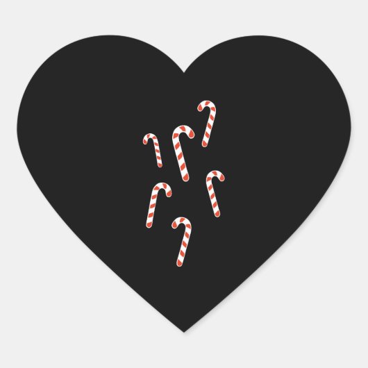 キャンディーケーンクリスマス ハートシール (正面)