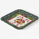 キャンディーケーンクリスマス ペーパープレート (傾斜あり)