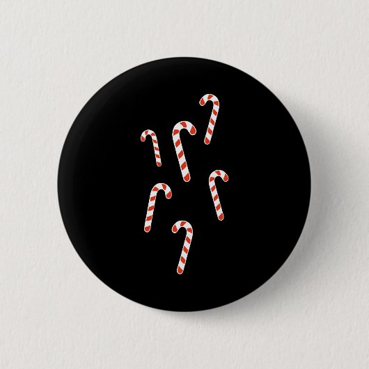 キャンディーケーンクリスマス 缶バッジ (正面)