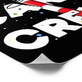 キャンディーケーンクルーおもしろいクリスマスキャンディ恋人踊り ポスター (角)