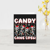 キャンディーケーンクルーのスケルトンChristmas Candy Lover Xma カード (黄色い花)