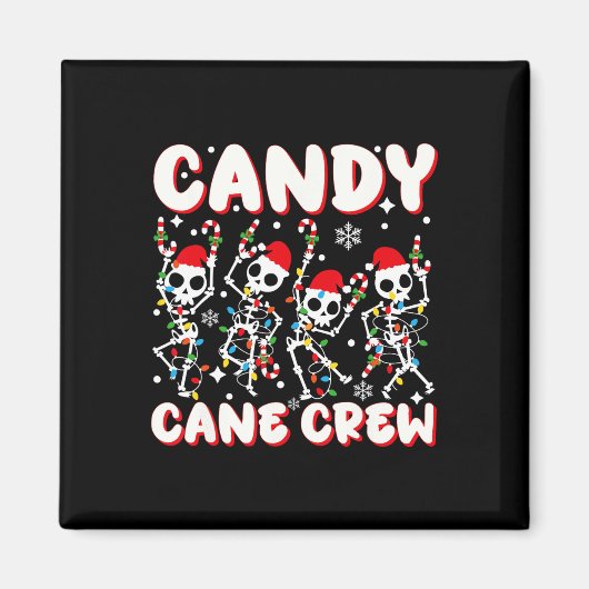 キャンディーケーンクルーのスケルトンChristmas Candy Lover Xma マグネット (正面)