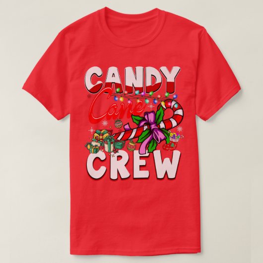 キャンディーケーンクルーChristmas Candy Lover Kids Boys Gi Tシャツ (デザイン正面)