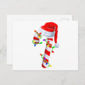 キャンディーケーンクルーChristmas LightsファミリーマッチングX シーズンポストカード (正面/裏面)