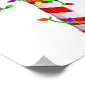 キャンディーケーンクルーChristmas LightsファミリーマッチングX ポスター (角)