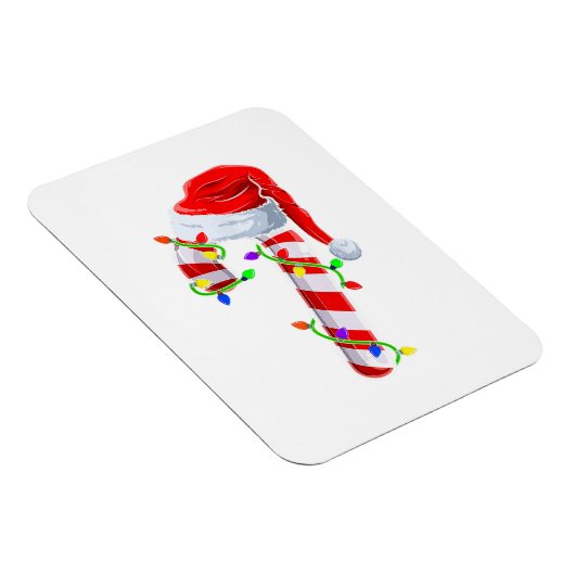 キャンディーケーンクルーChristmas LightsファミリーマッチングX マグネット (右側)