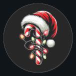 キャンディーケーンクルーChristmas LightsファミリーマッチングX ラウンドシール<br><div class="desc">キャンディーケーンクルークリスマスライトファミリーマッチングクリスマス2</div>