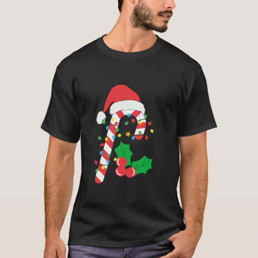キャンディーケーンクルーChristmas LightsファミリーマッチングX Tシャツ (正面)