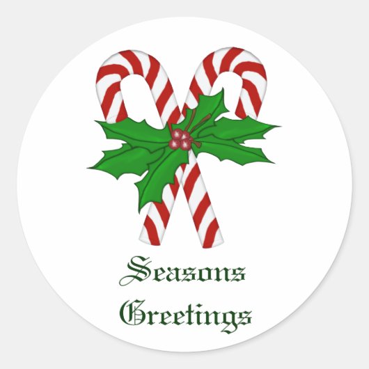 キャンディーケーンコレクションステッカー ラウンドシール (正面)