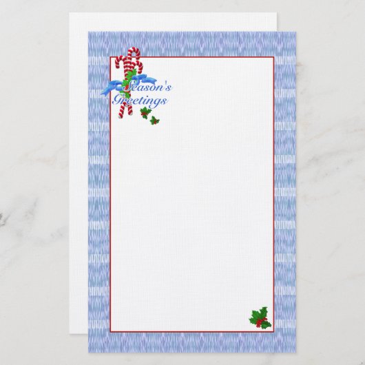 キャンディーケーンサプライズクリスマス 便箋 (正面/裏面)