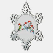 キャンディーケーンサンタブディーズ スノーフレークピューターオーナメント (右)