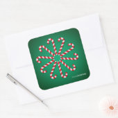 キャンディーケーンサークル スクエアシール (封筒)