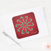 キャンディーケーンサークル スクエアシール (封筒)