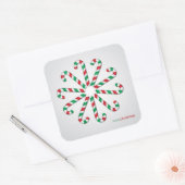 キャンディーケーンサークル スクエアシール (封筒)