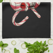 キャンディーケーンシュガースカルクリスマスハンドタオル キッチンタオル (折り畳み)