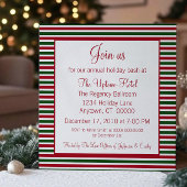 キャンディーケーンストライプのホリデーパーティー招待状 招待状