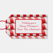 キャンディーケーンストライプクリスマス ギフトタグ (裏面横)