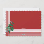 キャンディーケーンストライプズホリゾンタルフォトホリデーカード シーズンカード (裏面)