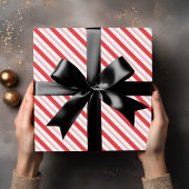 キャンディーケーンストライプパターン ラッピングペーパー