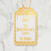 キャンディーケーンスネークフォイルギフトラベル ギフトタグ (正面)