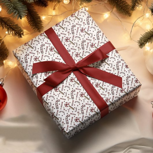 キャンディーケーンセット3包み紙 ラッピングペーパーシート