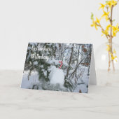 キャンディーケーンデコレーション–12月誕生日 カード (黄色い花)