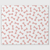 キャンディーケーンドッグボーンクリスマス ラッピングペーパー (フラット)