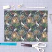 キャンディーケーンハウス，ジンジャーブレッドマン，ポインセチア 薄葉紙 (クラフト)