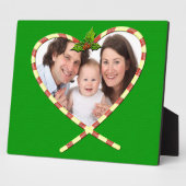 キャンディーケーンハートあなたの写真 フォトプラーク (側面)