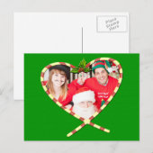 キャンディーケーンハートあなたの写真 ポストカード (正面/裏面)