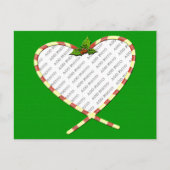 キャンディーケーンハートあなたの写真 ポストカード (正面)