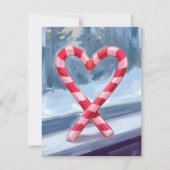 キャンディーケーンハートクリスマス シーズンカード (正面)