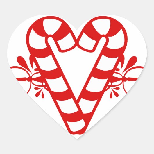 キャンディーケーンハートシール ハートシール (正面)