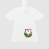 キャンディーケーンハートメリークリスマスナース名年 オーナメント (裏面)