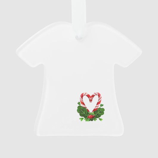 キャンディーケーンハートメリークリスマスナース名年 オーナメント (裏面)