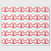 キャンディーケーンハート ラッピングペーパー (フラット)