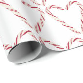 キャンディーケーンハート – 自分の背景を選択! ラッピングペーパー (ロールコーナー)