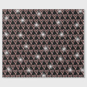 キャンディーケーンハートwith Stars ラッピングペーパー (フラット)