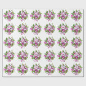 キャンディーケーンパープルとピンクのクリスマス ラッピングペーパー (フラット)